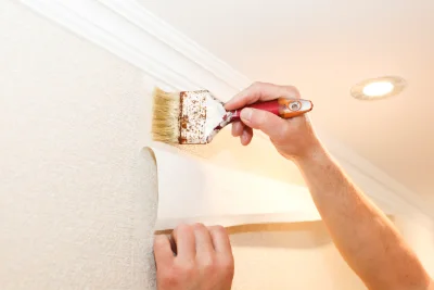 Pose de papier peint à Domène — revêtements muraux et toiles de verre